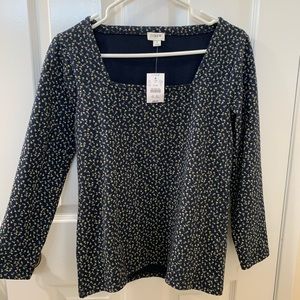 Printed square neck t-shirt